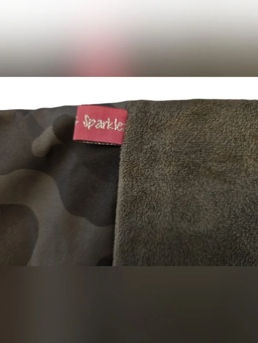 Handmade Sunshine and Sparklez Camo & Gray Velvety Plush Infinity Scarf New